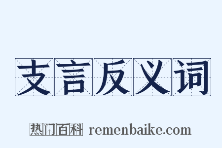 支言反义词是什么意思的图片